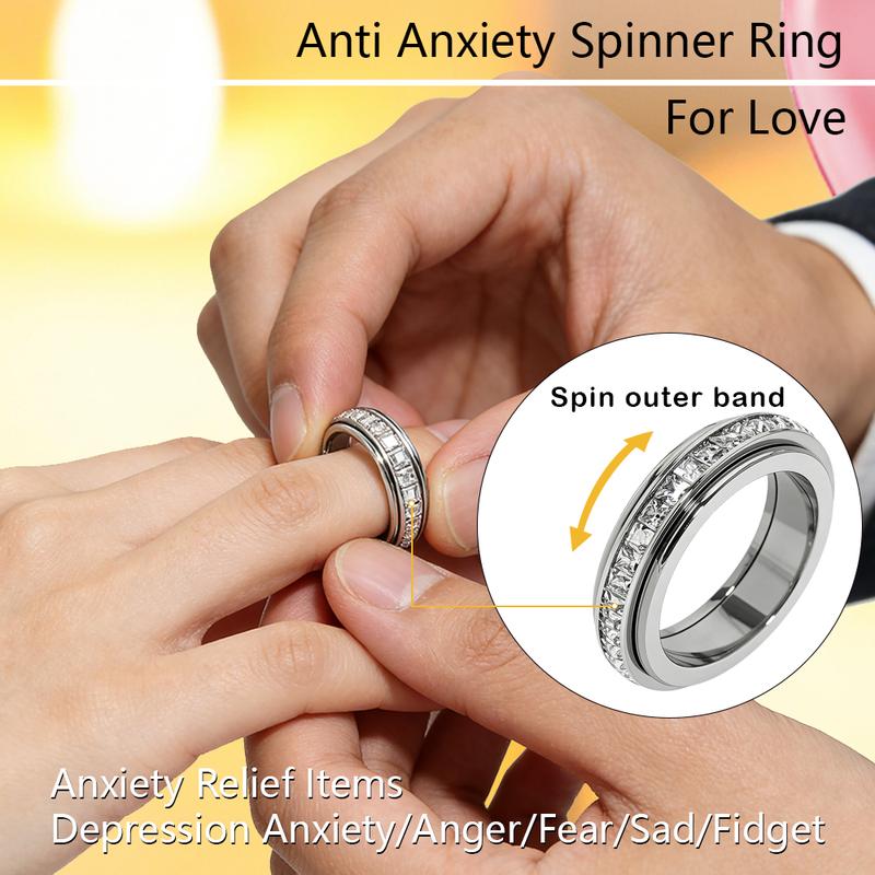 CalmAura – Titanium Anxiety Comfort Relief Ring