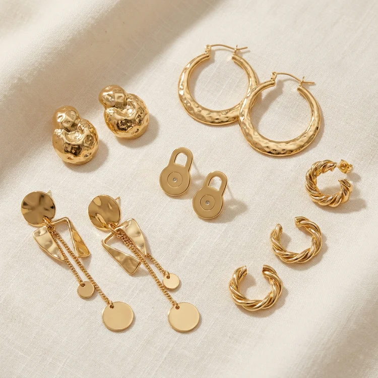 LumeLift – Elegant Gold Plated Lobe Lifter Earrings