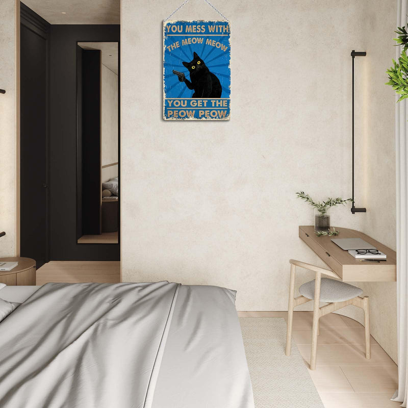 RebelPaws – Vintage Meme Cat Wall Sign