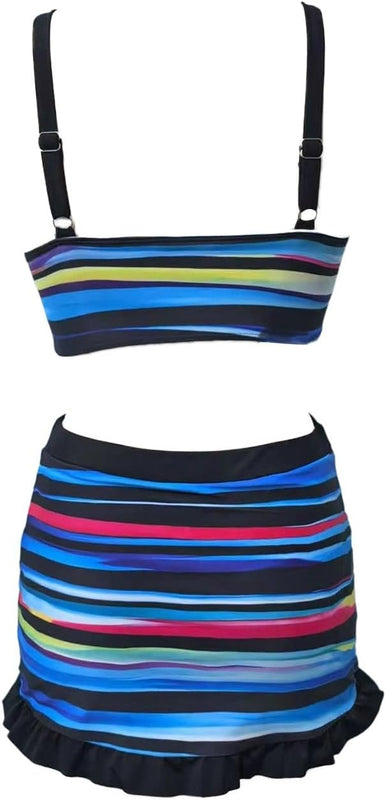 BeachFit – Striped Slimming Bikini Set