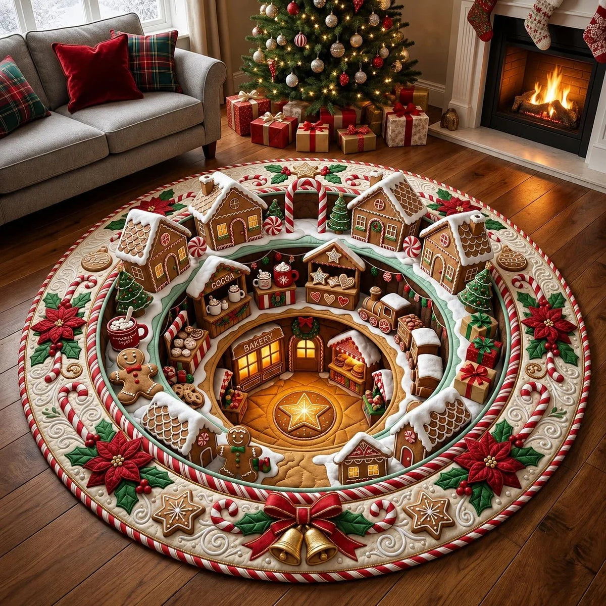 YuleVista – 3D Optical Illusion Christmas Rug
