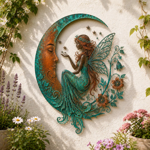 LunaBloom – Moon Fairy Wall Decor