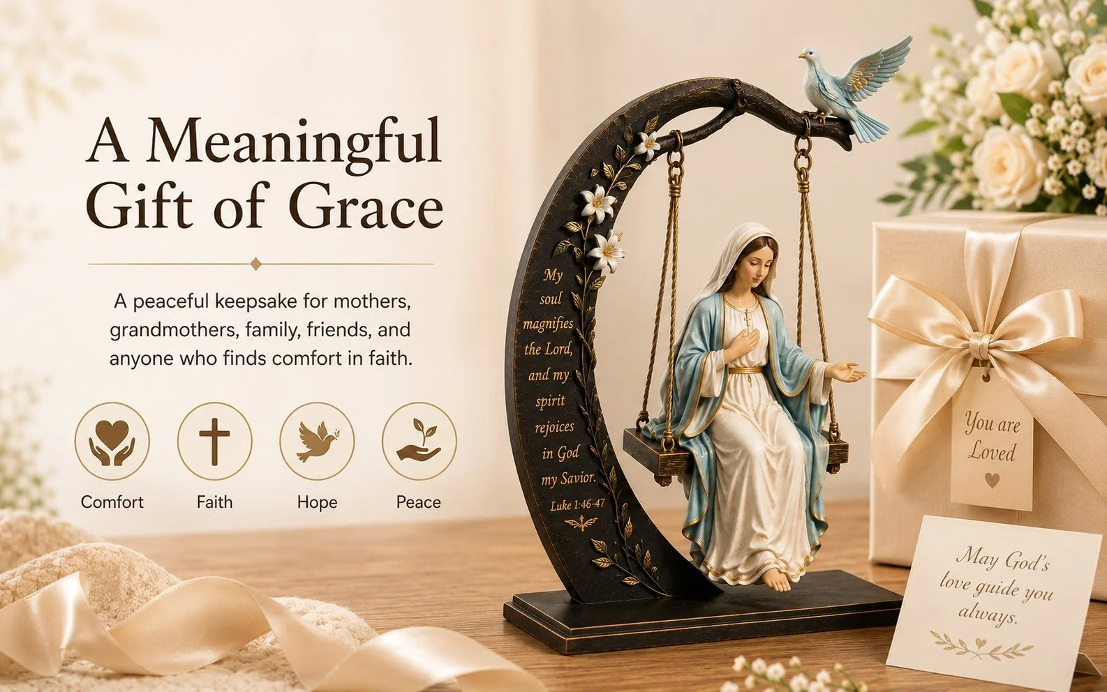 FaithGrace – Christian Jesus Swing Table Ornament