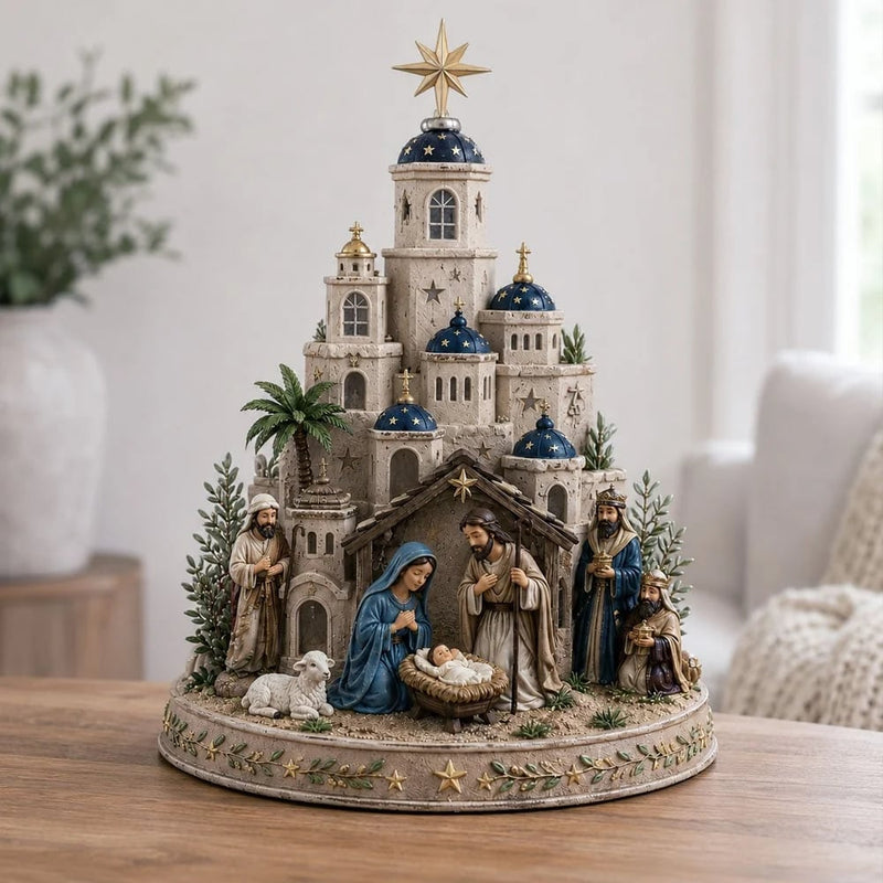 HolyLume – Detailed Nativity Church Light Decor