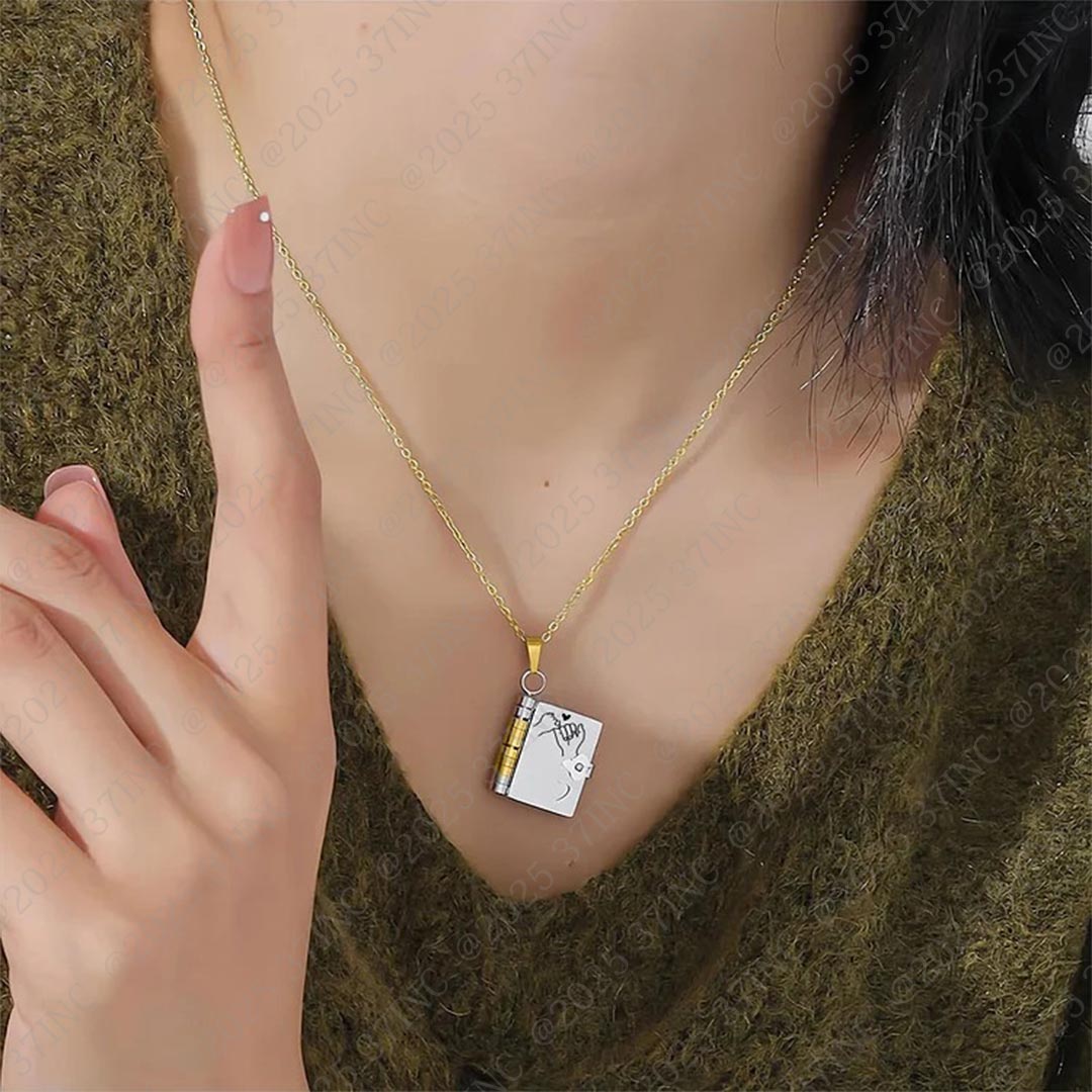 HeartWords - Openable Book Necklace