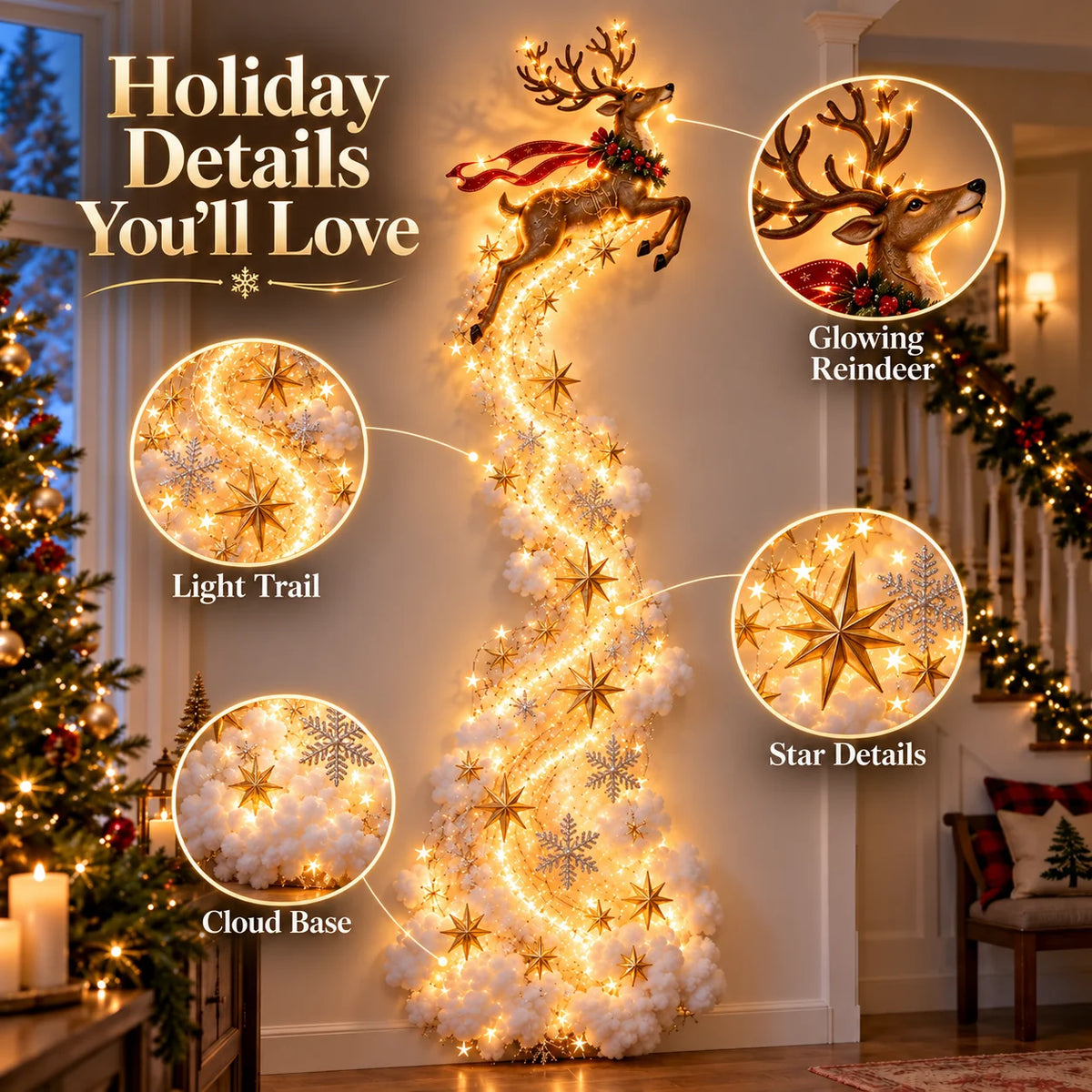 GlowHaven – Christmas Magic Trail Wall Light