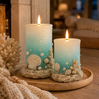 OceanNest – Coastal Decorative Candle Set