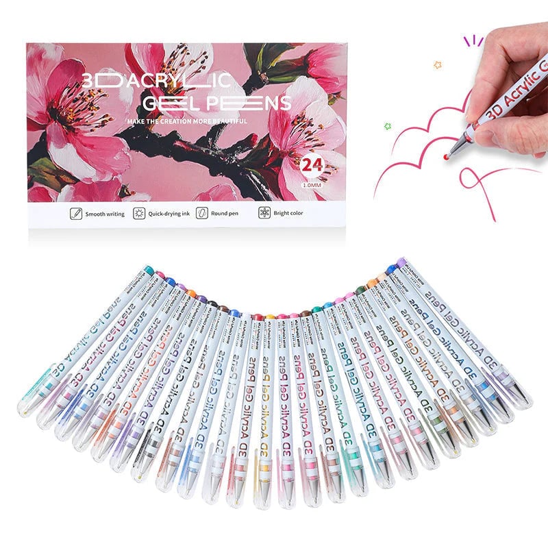 ColorGlow – Professional Acrylic Gel Pen Set