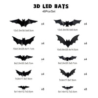 BatBlaze – Colorful 3D LED Bat Decor Set