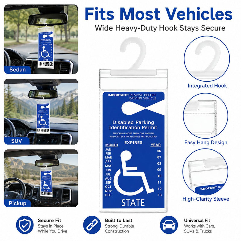 ParkEase – Handicap Parking Placard Holder 2-Pack