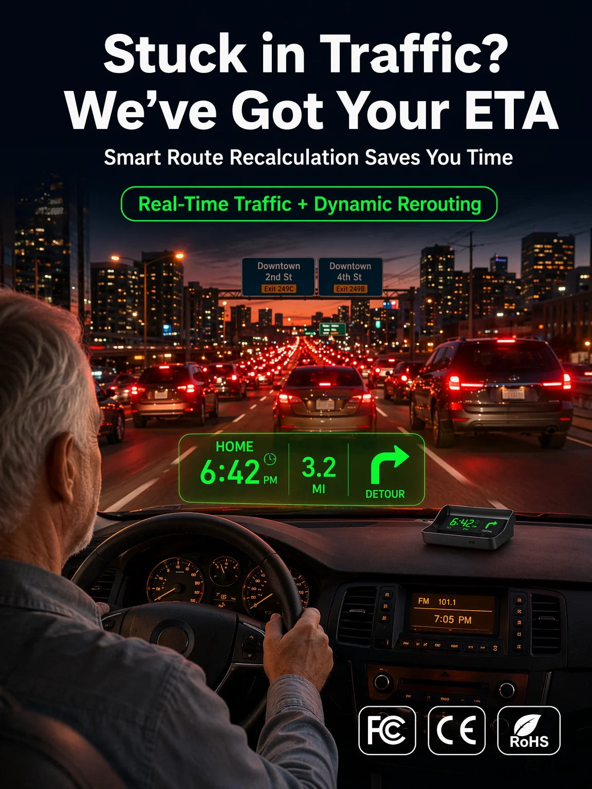 DriveSight – Smart GPS Head-Up Display Speedometer