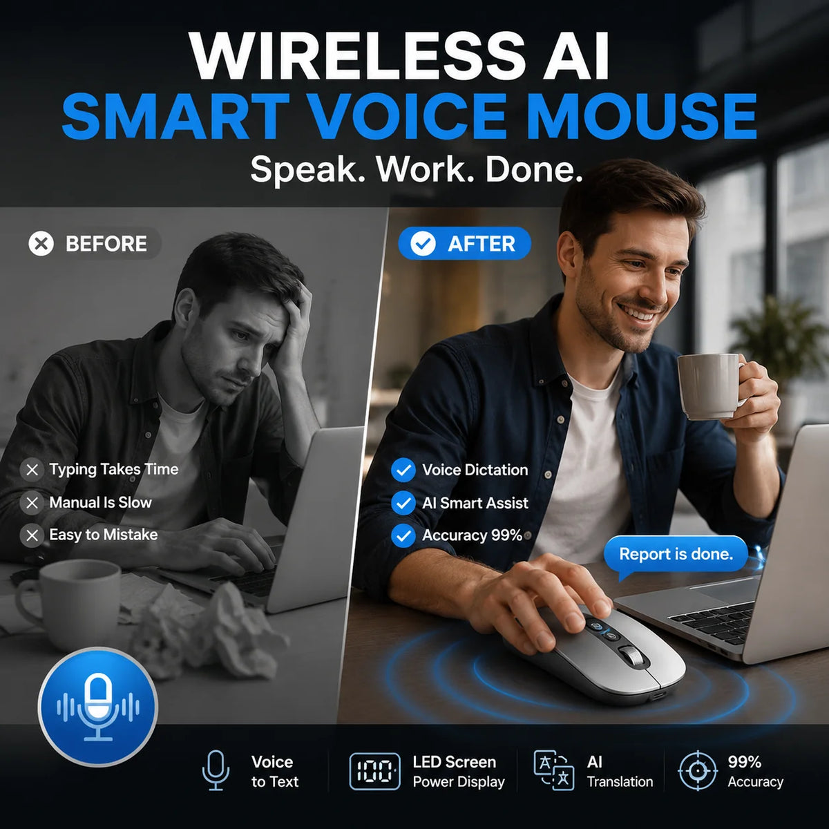 VoiceCore – AI Smart Wireless Voice Mouse