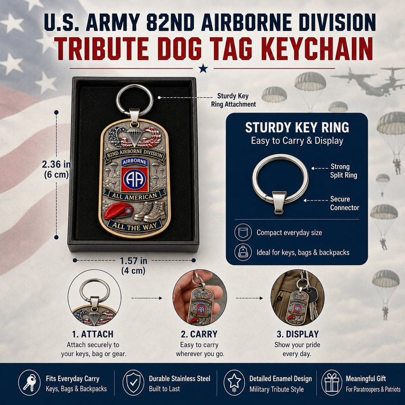 LegacyDrop – Premium Airborne Military Tribute Keychain