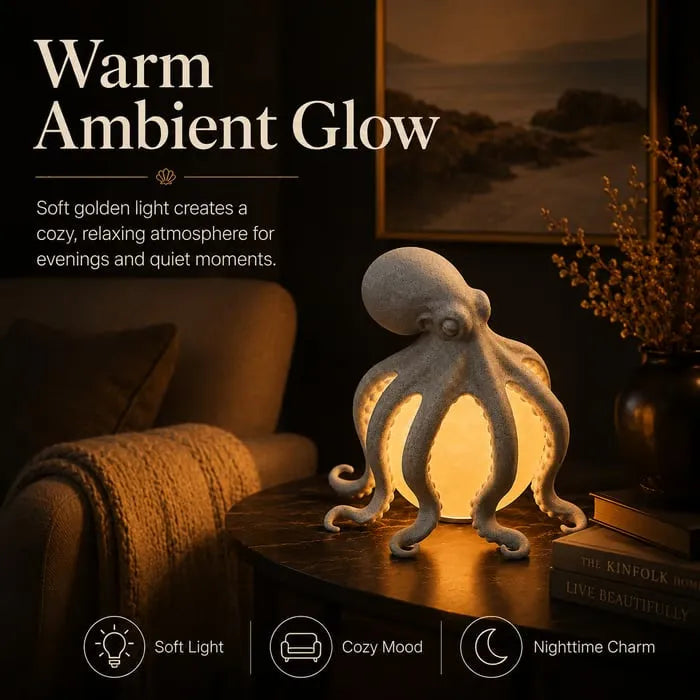 OceanAura – Coastal Octopus Ambient Table Lamp