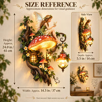 MystiGrove – Enchanted Mushroom Fairy Wall Light