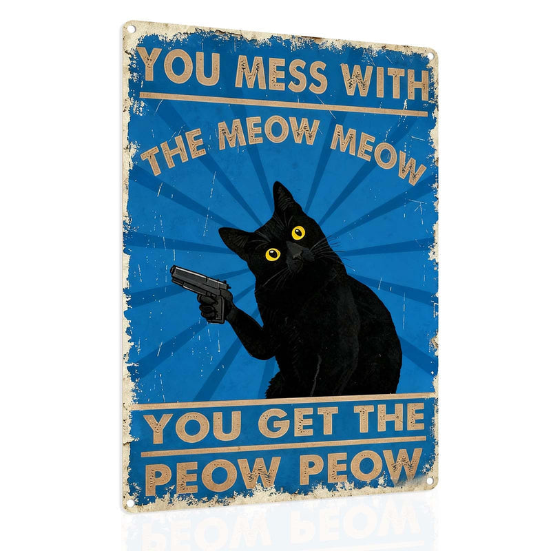 RebelPaws – Vintage Meme Cat Wall Sign