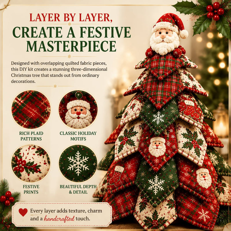 QuiltTree – DIY Fabric Christmas Tree Kit