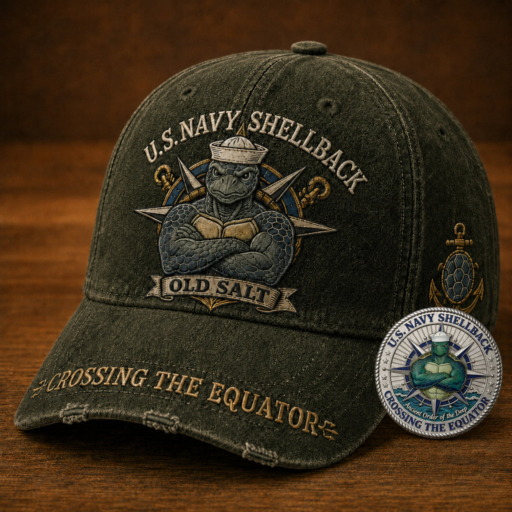 HonorLegacy – US Navy Shellback Heritage Cap & Coin Set