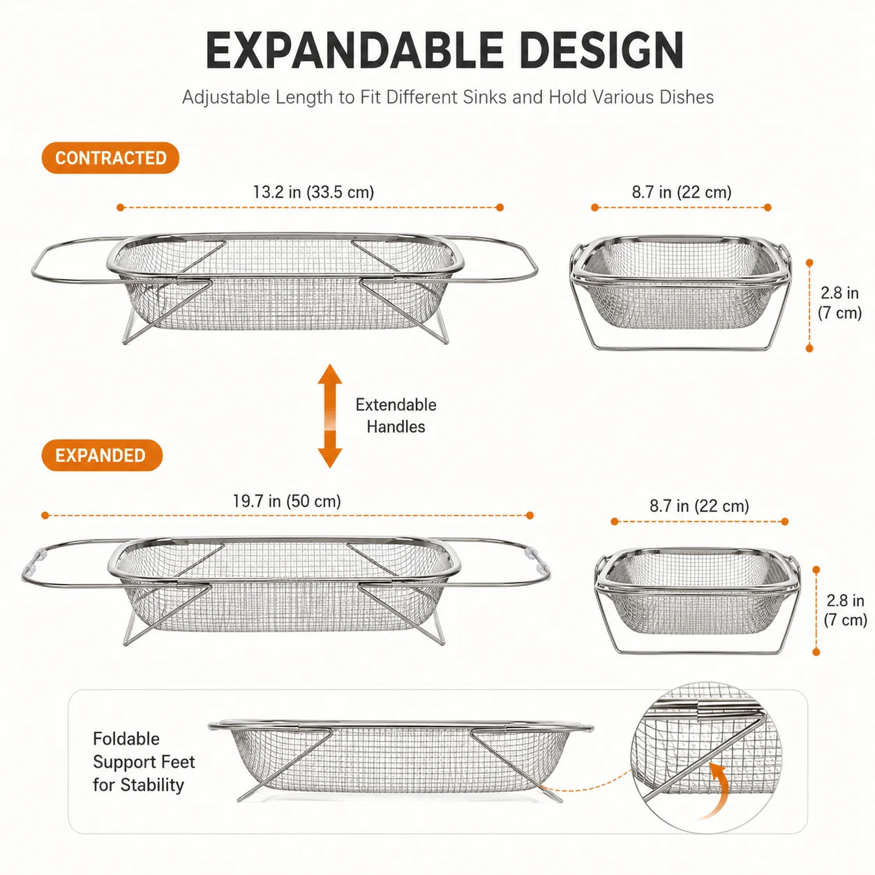 SinkMate – Expandable Over-the-Sink Strainer Basket