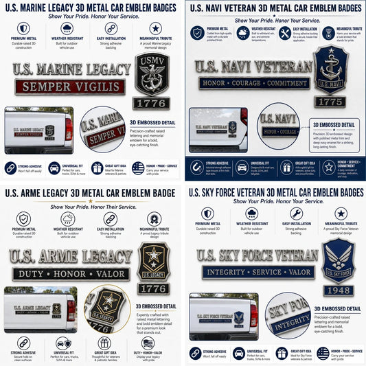 HonorForge – U.S. Military Veteran Car Emblem Collection