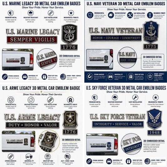 HonorDrive – U.S. Military Veteran Car Emblem