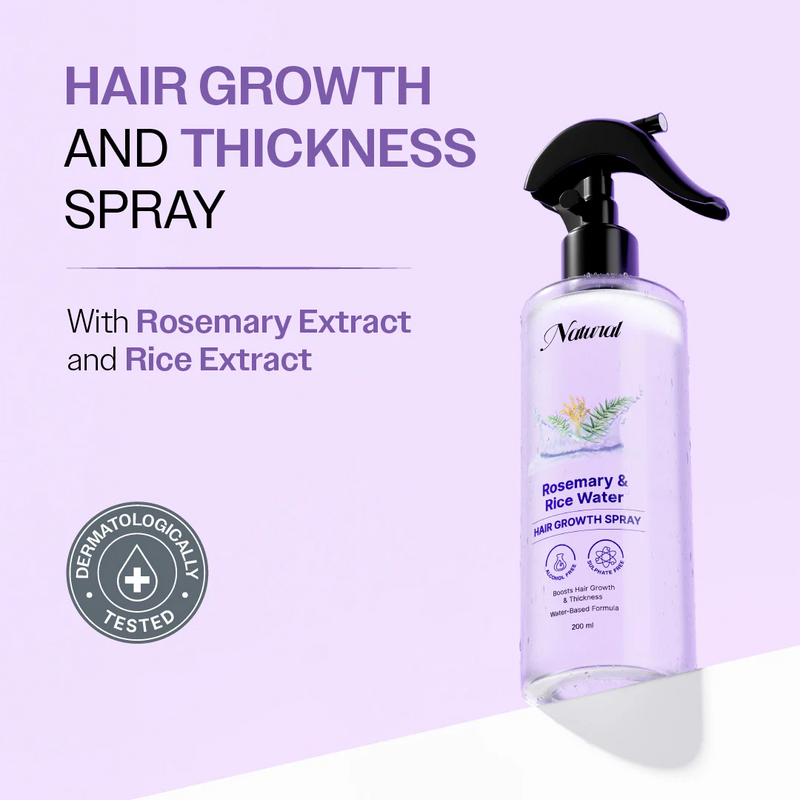 RoseGlow – Infused Nourishing Rosemary Rice Hair Mist