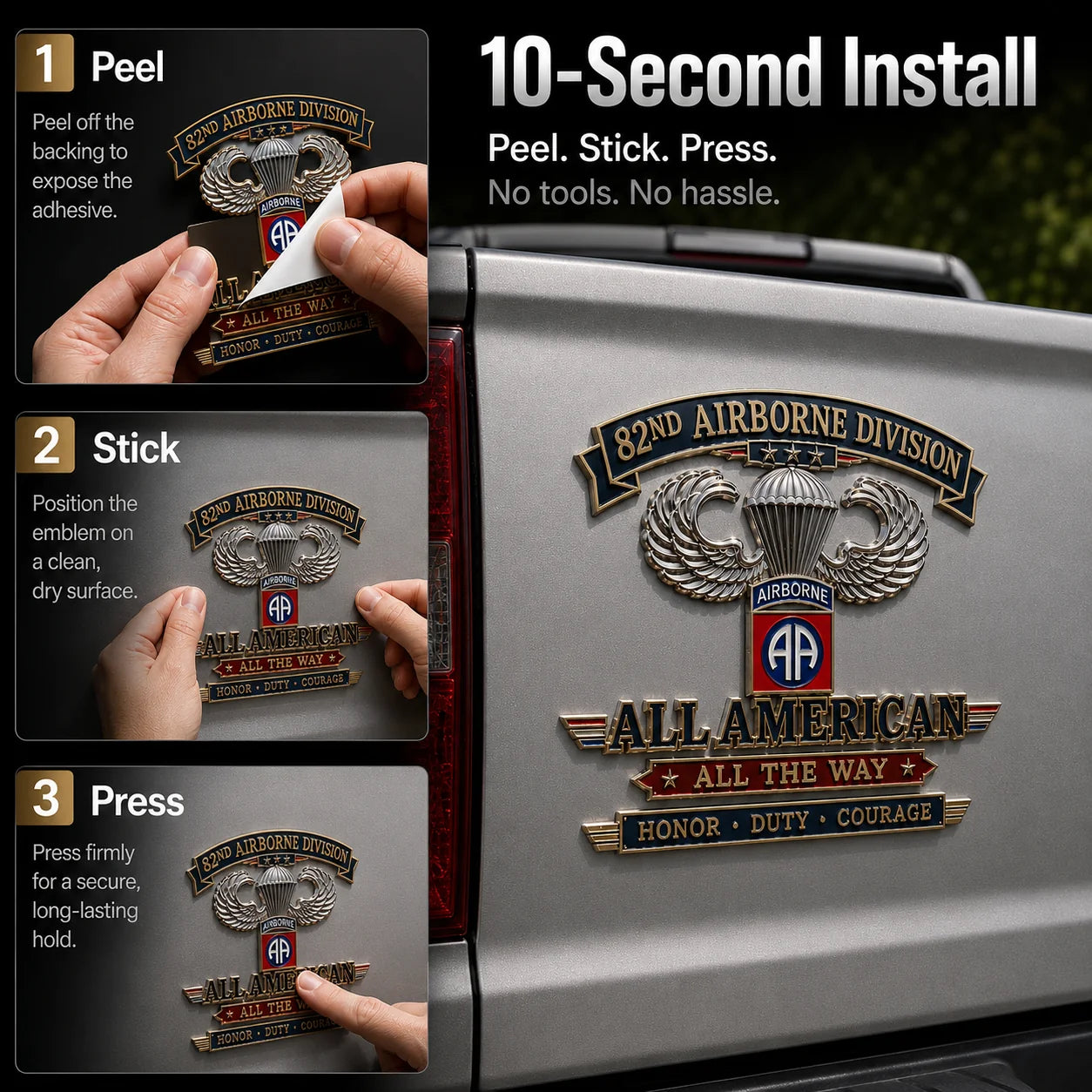 ValorMark – 82nd Airborne Memorial Car Emblem