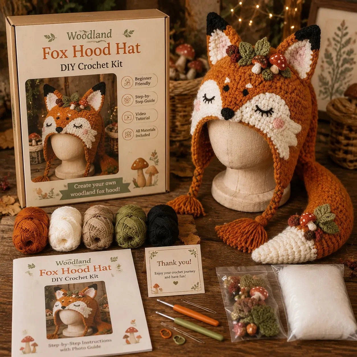 MystiKnit – Fantasy Hood Hat Crochet Kit