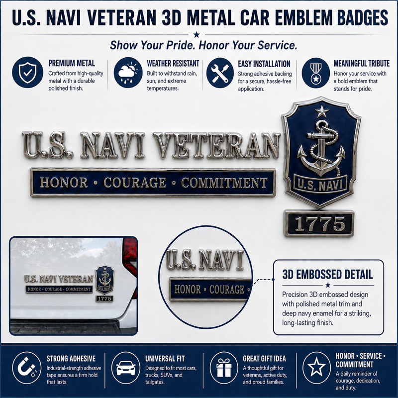 HonorDrive – U.S. Military Veteran Car Emblem