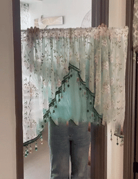 Bloomveil – Floral Embroidery Door Curtain