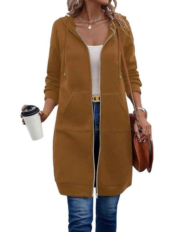 CozyHaven – Women’s Long Zip-Up Fleece Hoodie