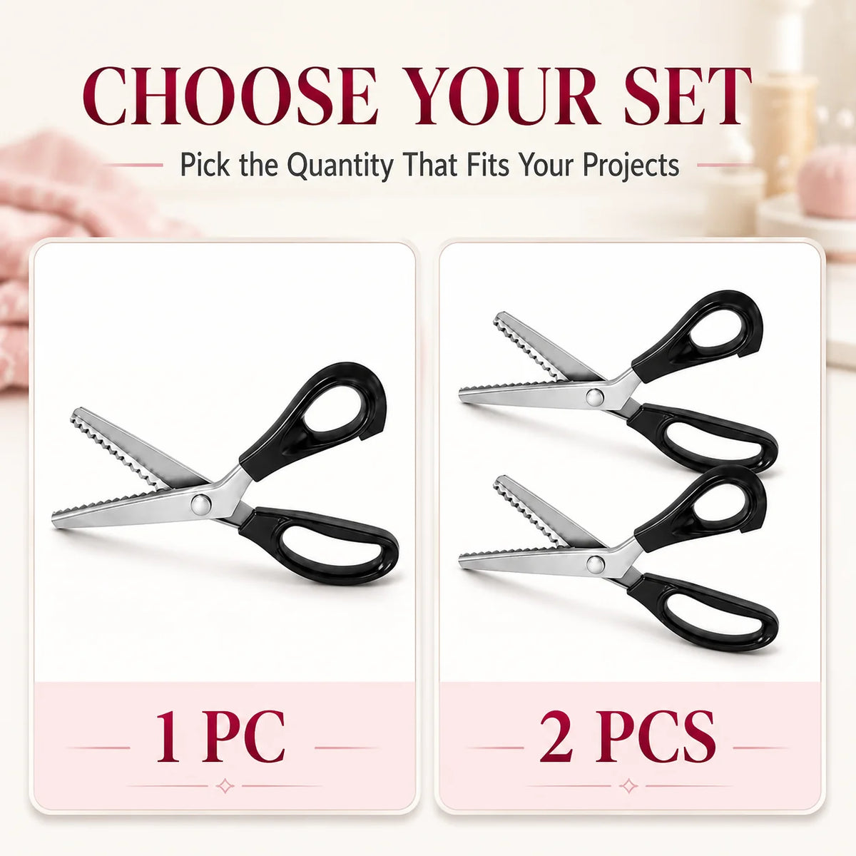 CutLoom – Stainless Steel Zig Zag Sewing Scissors