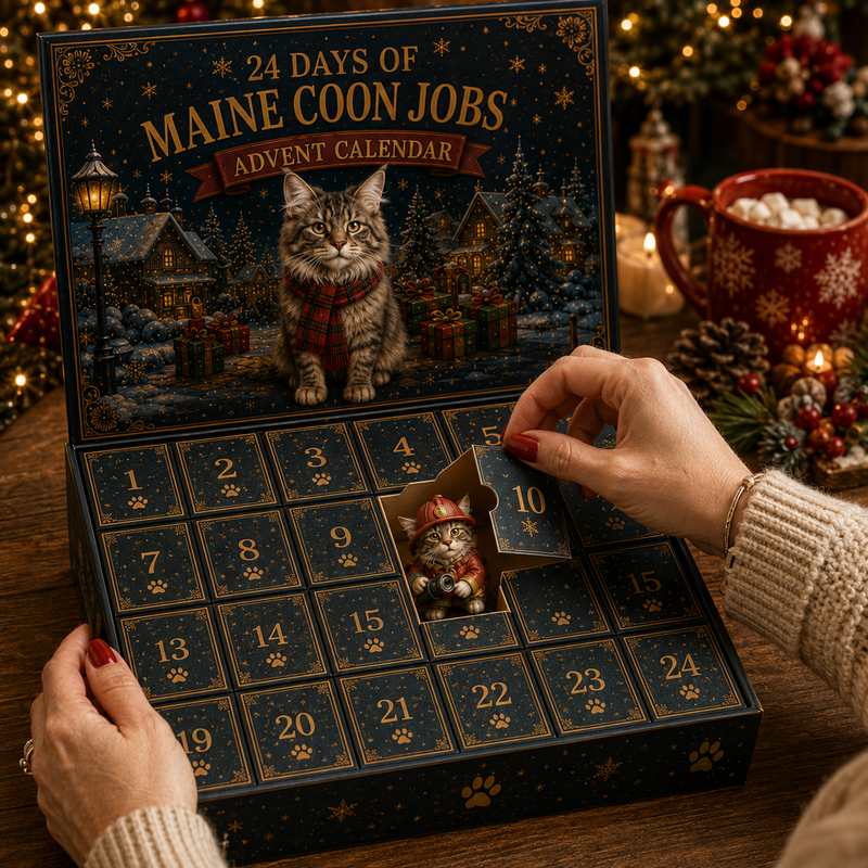 PurrCrest – 24-Day Maine Coon Jobs Advent Calendar 2026