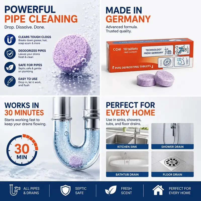 DrainEase – 2-in-1 Concentrated Drain Cleaner Tablets