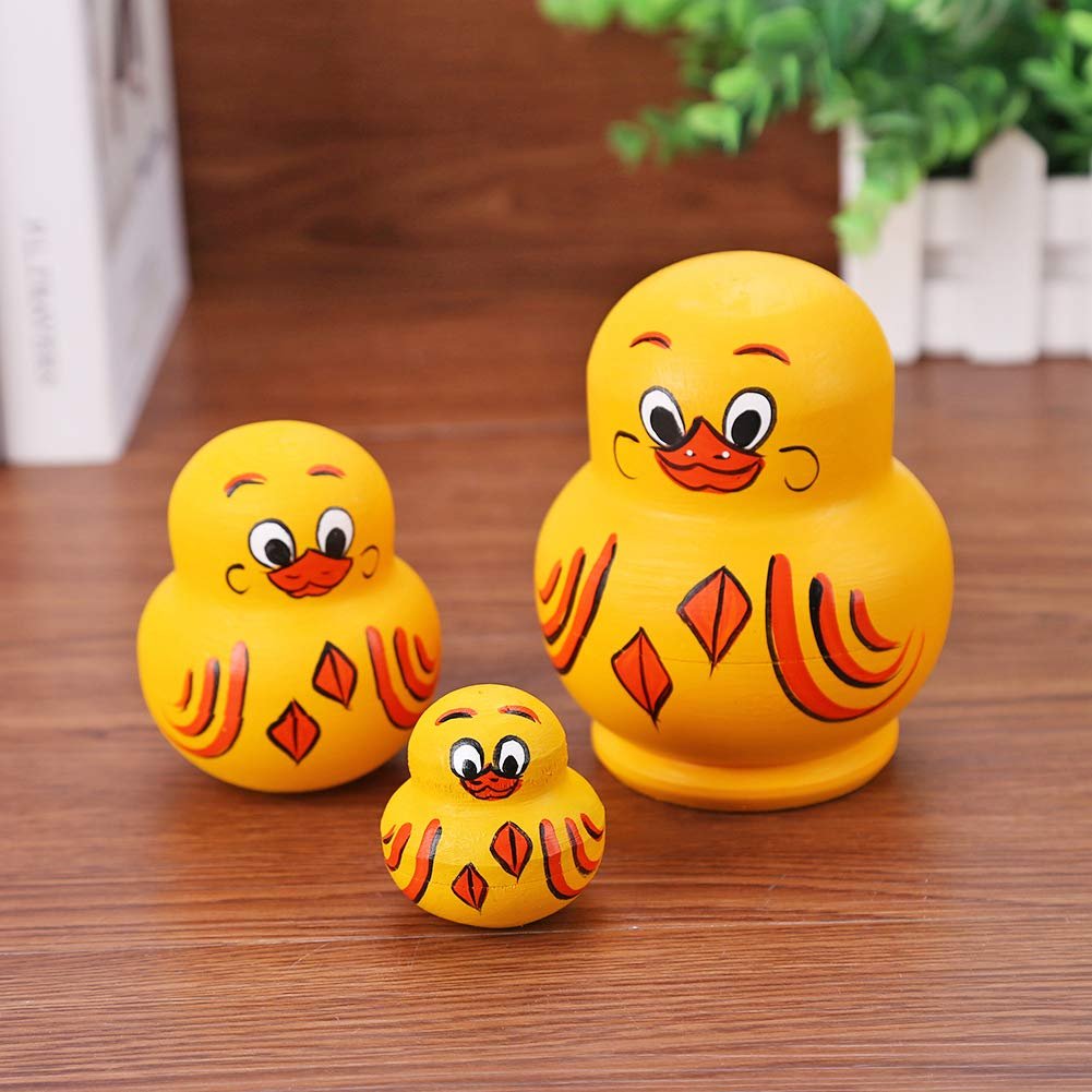 🔥LAST DAY 49% OFF🔥Wooden Yellow Duck Handmade Toys 10 PCS