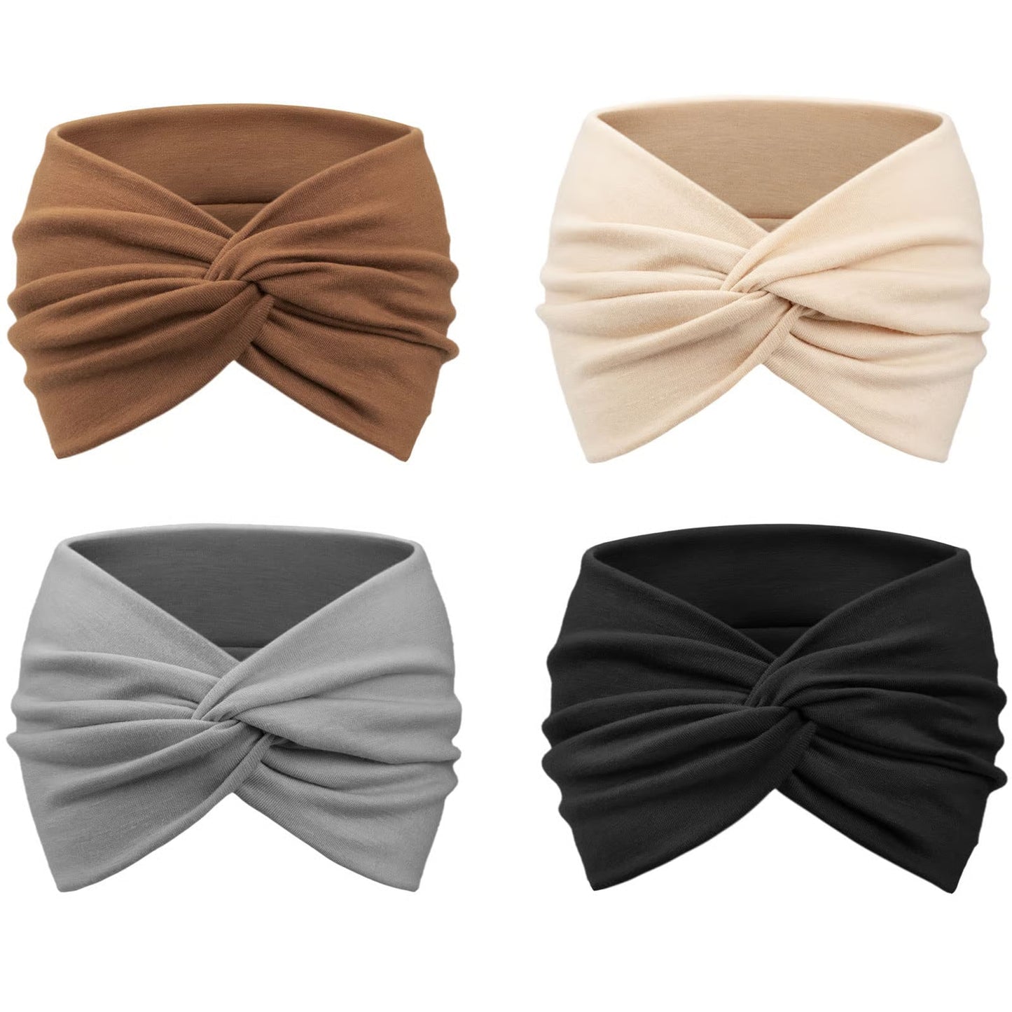 StyleKnot – 10-Pack Wide Knotted Turban Headbands