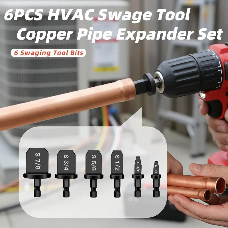 SwagePro – 6-Piece Copper Pipe Swaging Tool Set