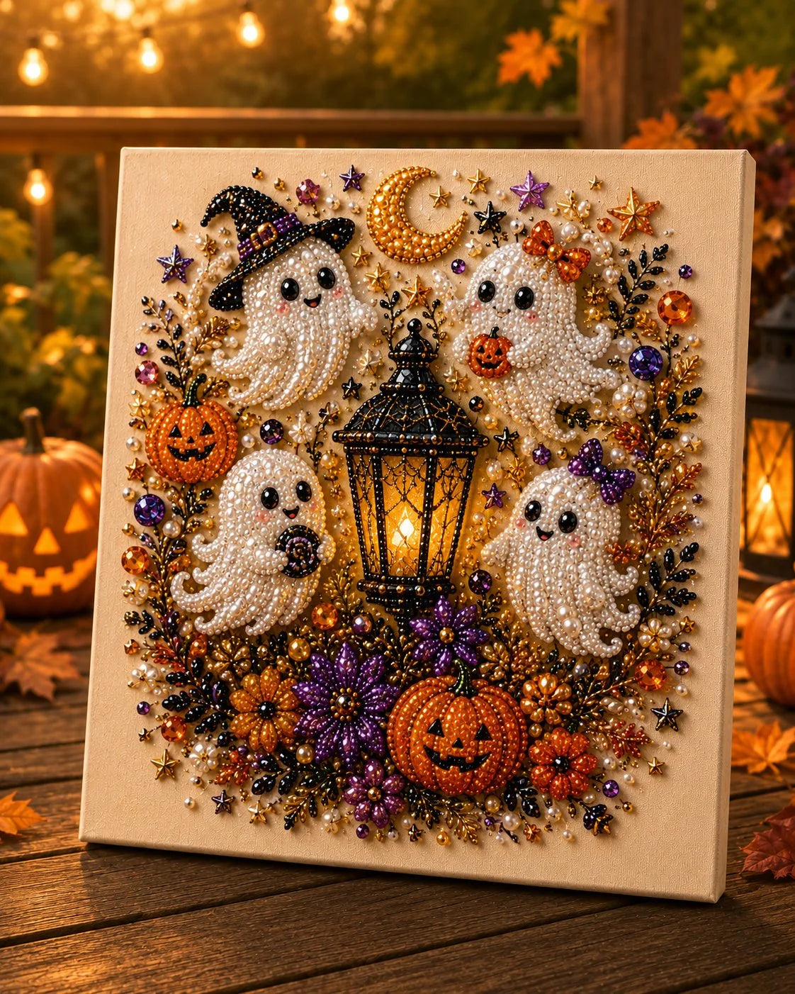 SpookyShimmer – Halloween Pearl Canvas
