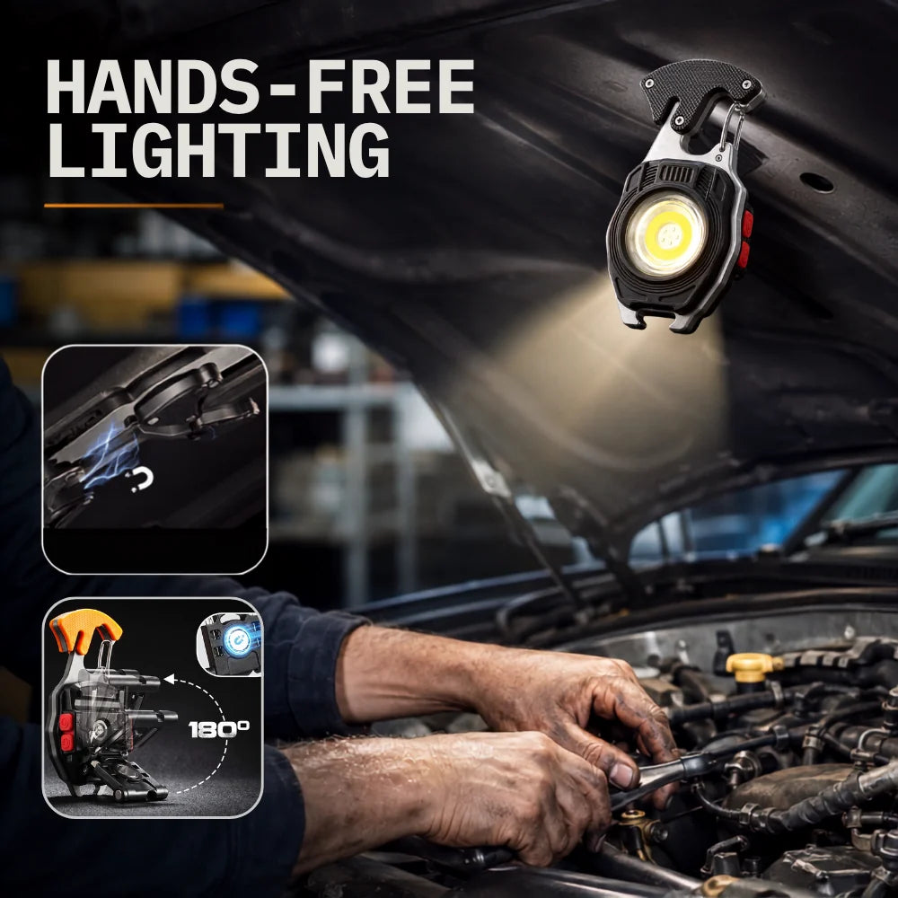LuminoGear – 8-In-1 Multifunctional Keychain Flashlight