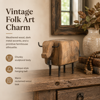 RusticRanch – Vintage Cow Tabletop Ornament