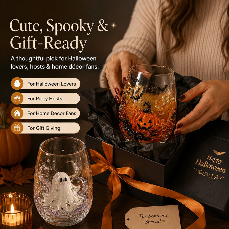 SpookySip – Artisan Halloween Drinking Glass