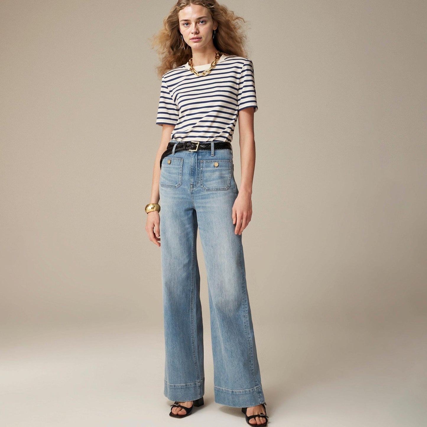 🔥Tummy Control Sailor Wide Leg Trouser