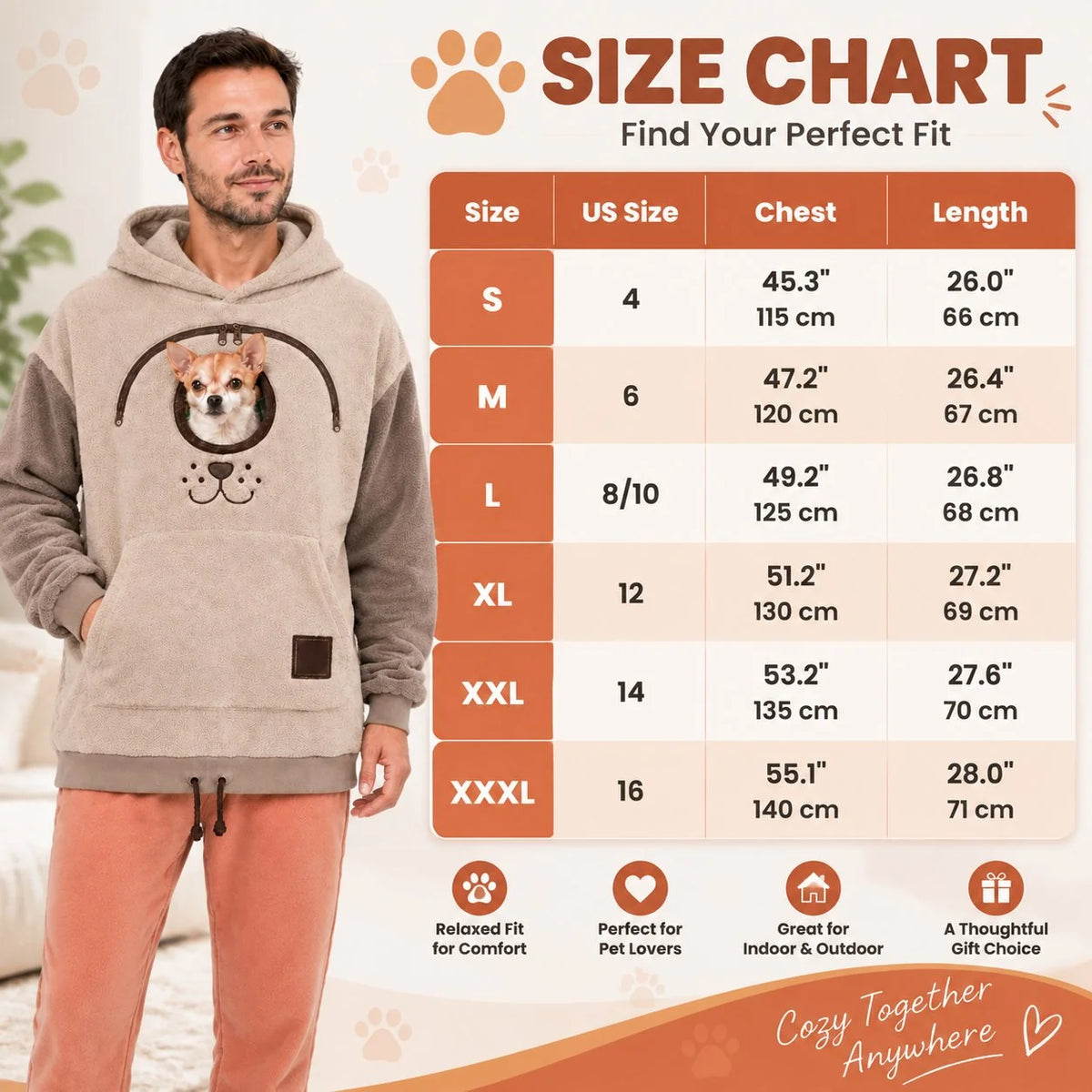 WarmWhiskers – Cozy Cat & Small Dog Hoodie