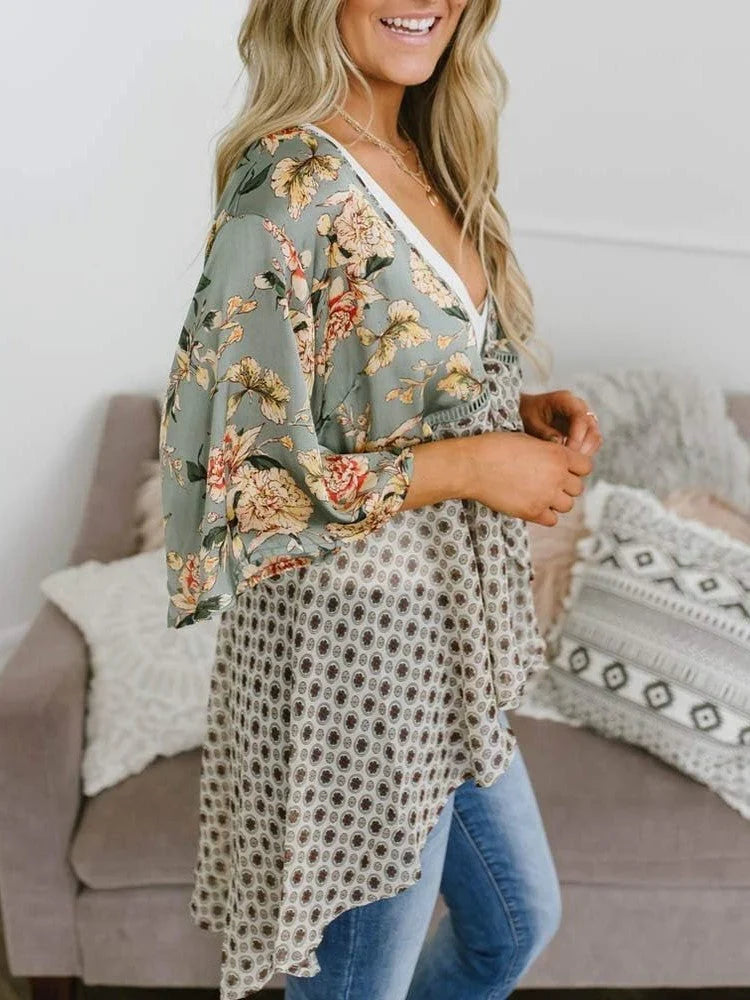 BloomBreeze – Floral Kimono Flowy Boho Cover Up
