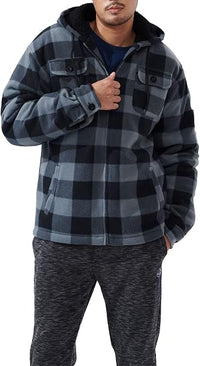 EmberLoom – Men’s Crimson Plaid Cold-Weather Jacket