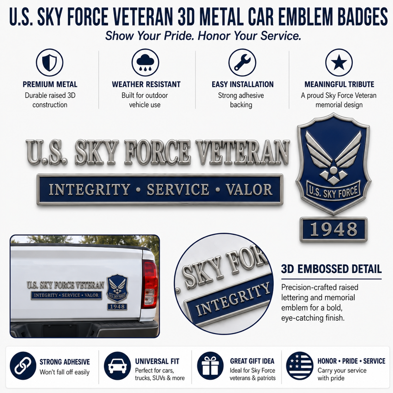HonorDrive – U.S. Military Veteran Car Emblem