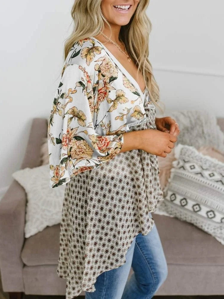 BloomBreeze – Floral Kimono Flowy Boho Cover Up