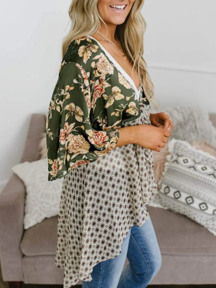 BloomBreeze – Floral Kimono Flowy Boho Cover Up