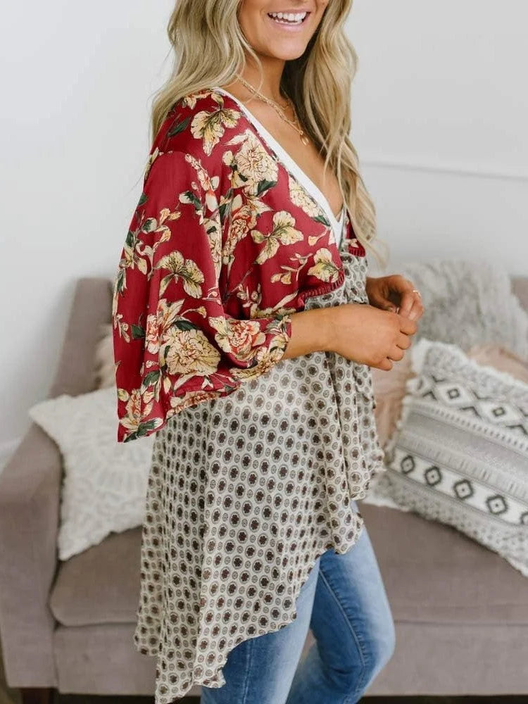 BloomBreeze – Floral Kimono Flowy Boho Cover Up
