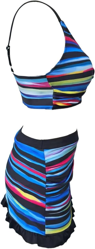 BeachFit – Striped Slimming Bikini Set